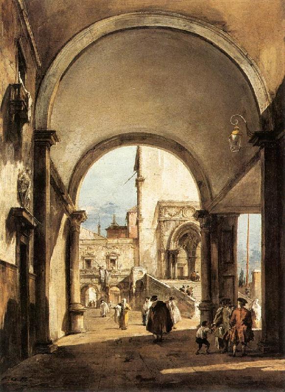 GUARDI, Francesco An Architectural Caprice oil painting image